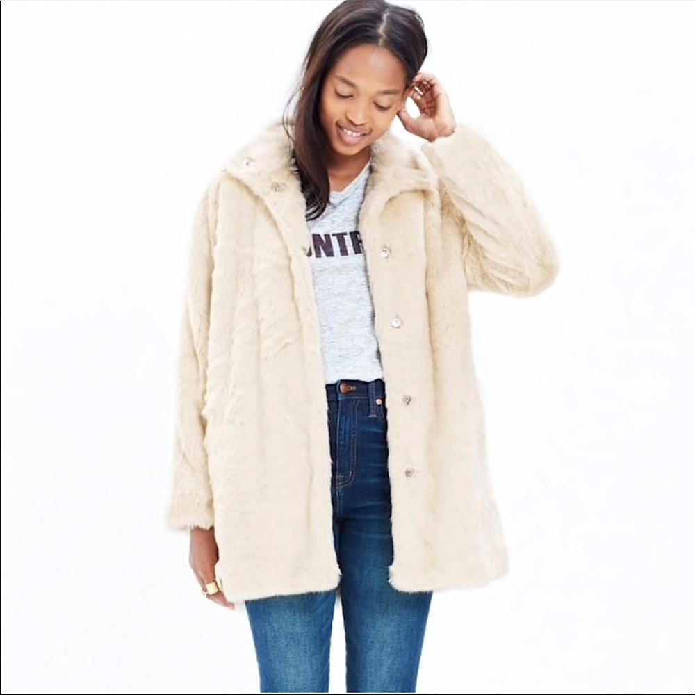 Madewell Stagedoor Faux Fur Coat